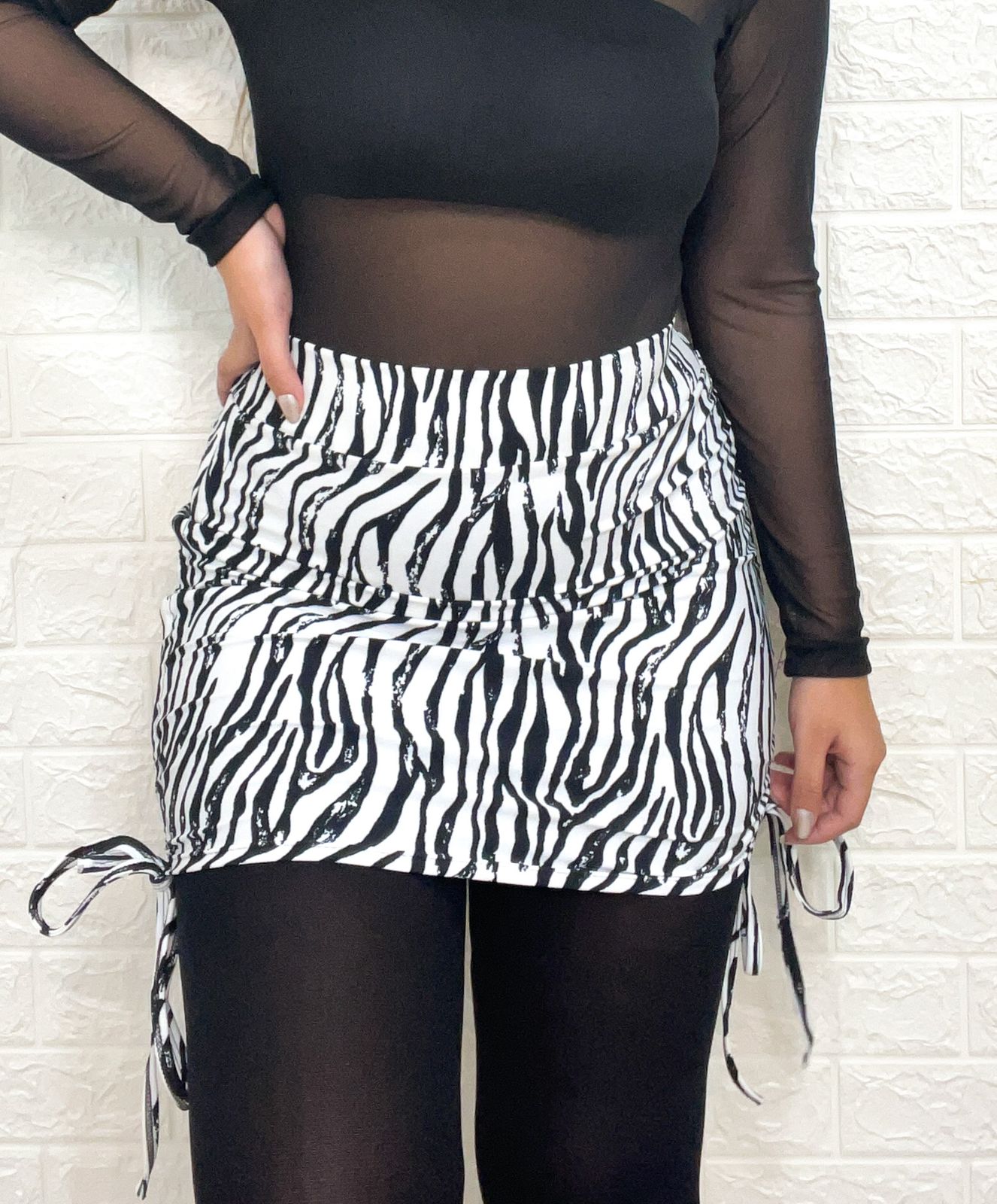 Saia zebra drapeada – Closet by Emily Temoteo