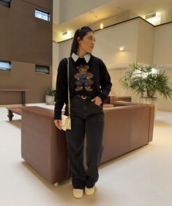 Calça Jeans Preta Estonada