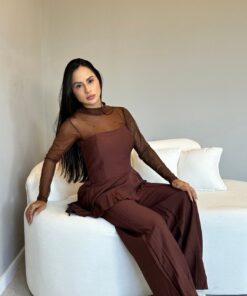 Kit Body Tulê + Conjunto Assimétrico Peplum