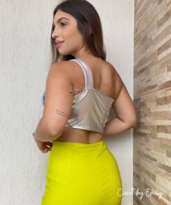 Cropped metalizado uma alça carnaval - Imagem 6
