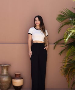 Calça Moletinho Wide Preta
