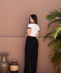 Calça Moletinho Wide Preta - Imagem 5