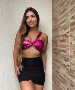 Cropped metalizado uma alça carnaval - Imagem 10