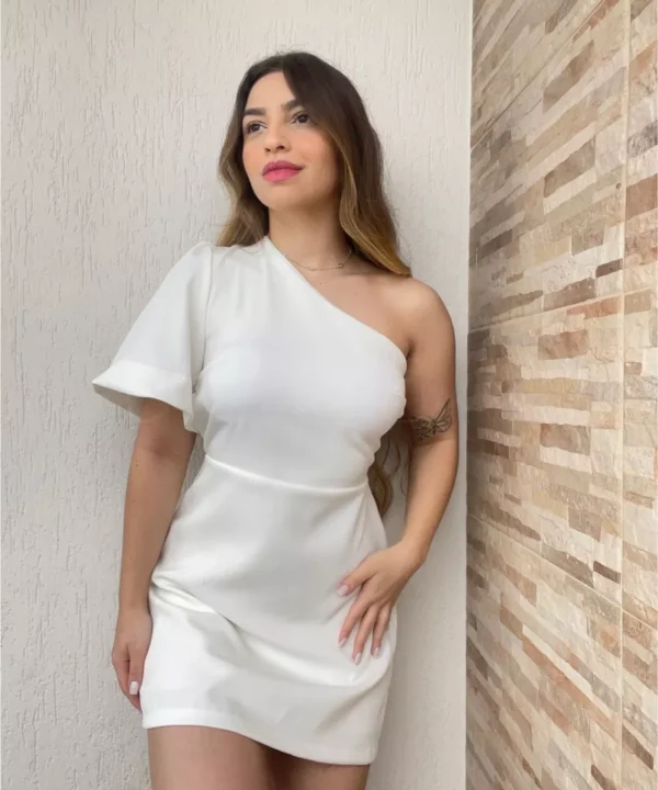 Vestido Alfaiataria Manga Única