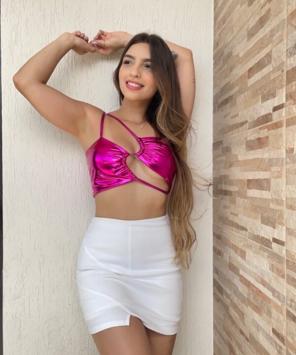 Cropped metalizado recortes carnaval - Imagem 5