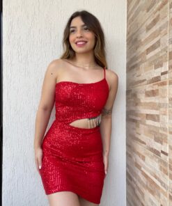 Alternative view of Vestido Ayla Paetê
