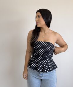 Bata Aline Peplum Poá - Imagem 5