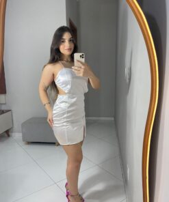 Vestido Stella Branco com strass - Imagem 2