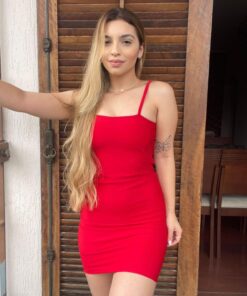 Alternative view of Vestido Reto Vermelho