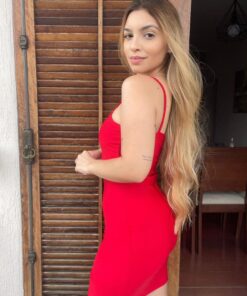 Vestido Reto Vermelho - Imagem 3