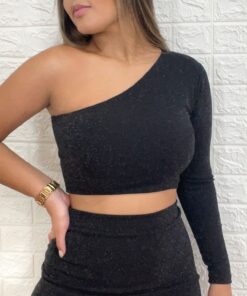 Cropped California Lurex Preto - Imagem 5