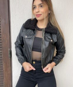 Jaqueta de Couro Pelinho
