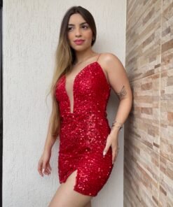 Vestido New Paetê Com Tulê - Imagem 5