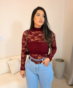 Body renda francesa - Imagem 5