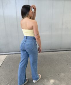 Calça Jeans Wide Leg Bordada Margarida - Imagem 3