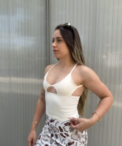 Alternative view of Cropped Loren Poliamida