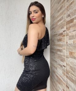Vestido paetê babados - Imagem 7