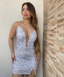 Vestido New Paetê Com Tulê - Imagem 3