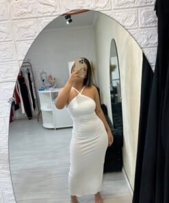 Vestido Canelado Frente Única - Imagem 4