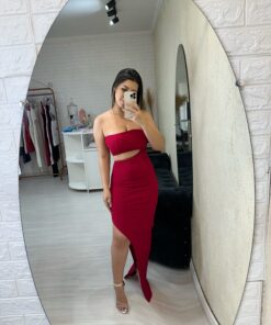 Alternative view of Vestido Canelado Tomara que Caia