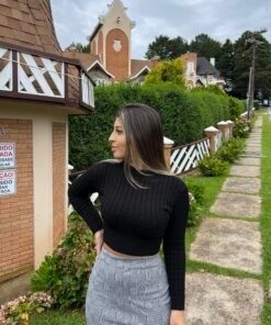 Cropped tricot manga longa - Imagem 6