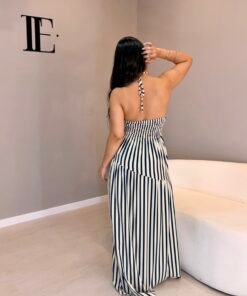Vestido Listrado Assimétrico - Imagem 5