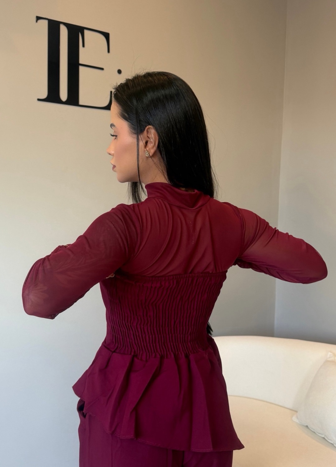 Kit Body Tulê + Conjunto Assimétrico Peplum - Imagem 3