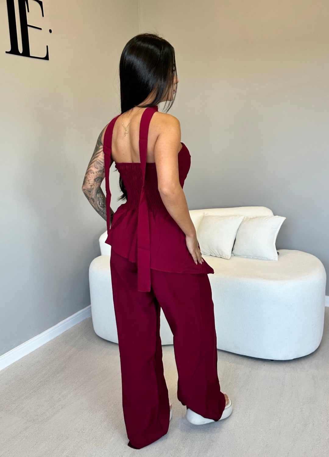 Kit Body Tulê + Conjunto Assimétrico Peplum - Imagem 8