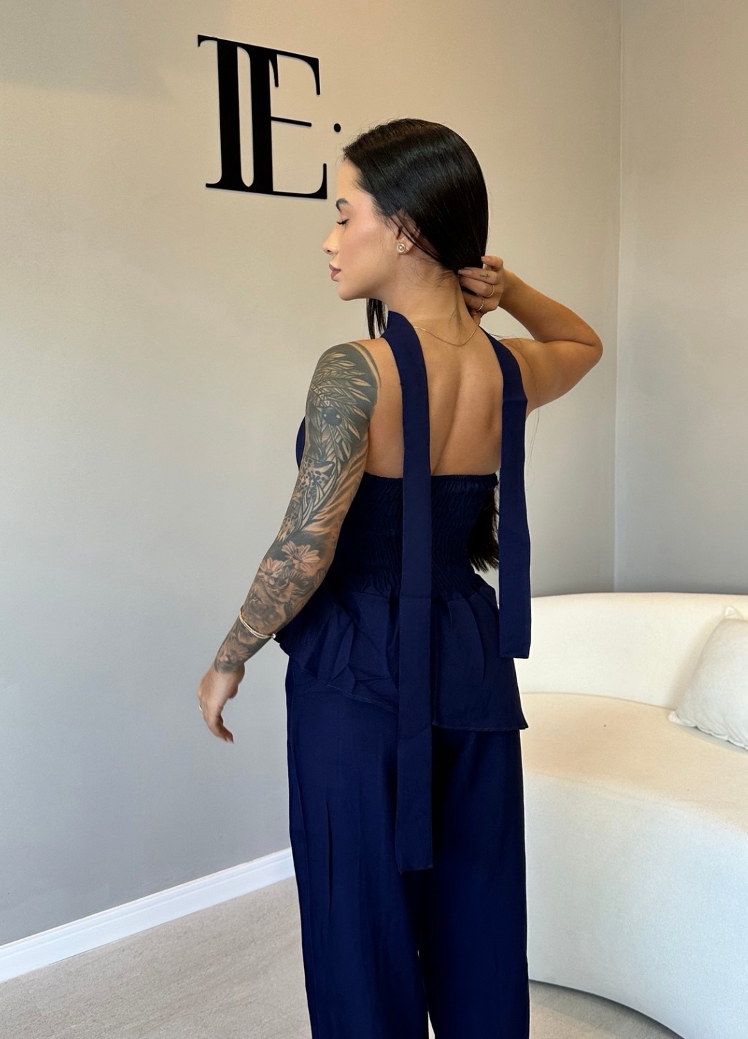 Kit Body Tulê + Conjunto Assimétrico Peplum - Imagem 6