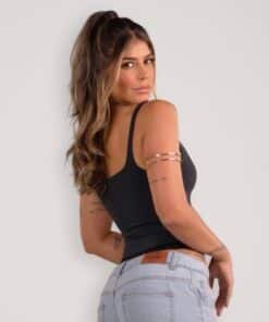 Alternative view of Cropped Maysa Poliamida com Renda