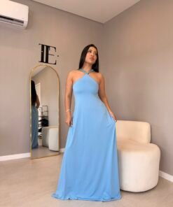 Vestido Longo Pedraria