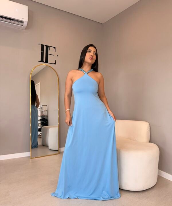 Vestido Longo Pedraria