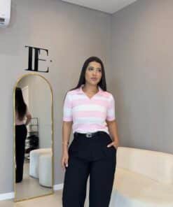 Tricot gola polo Listrado - Imagem 6