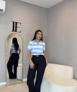 Tricot gola polo Listrado - Imagem 5