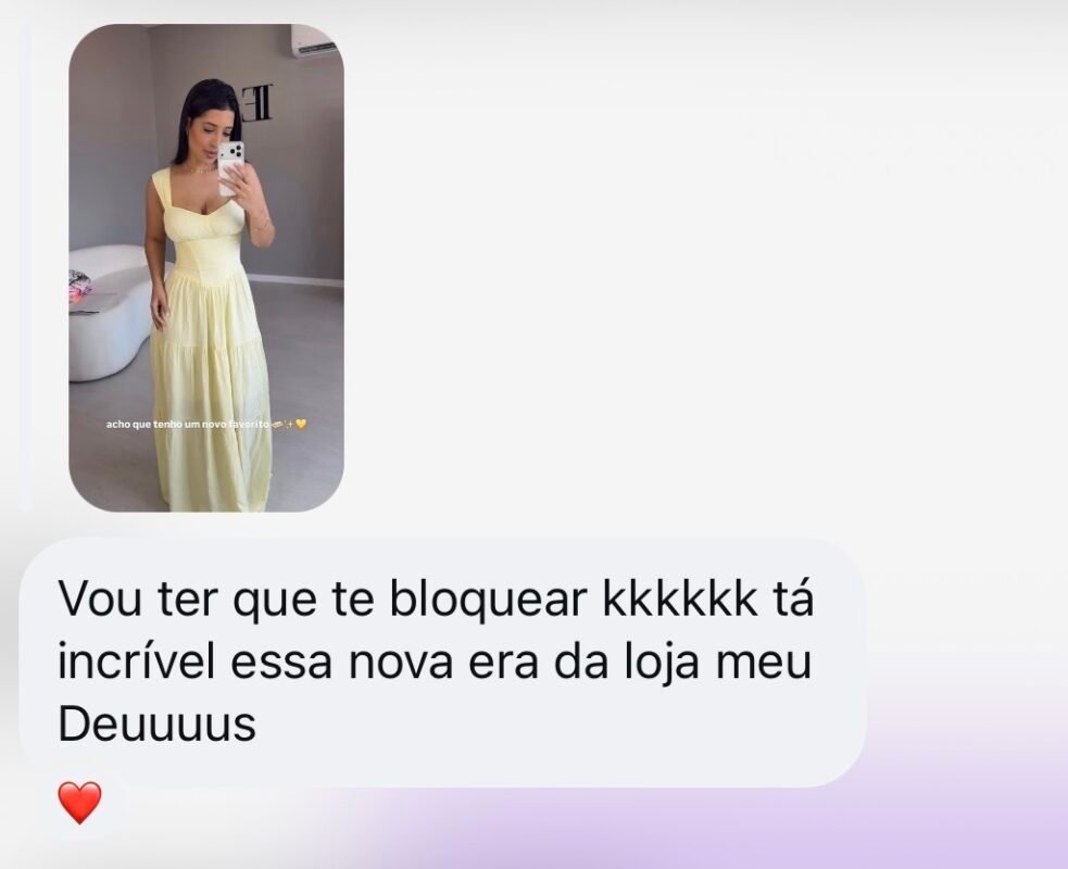 Avaliação de cliente – Vestido Oásis Longo