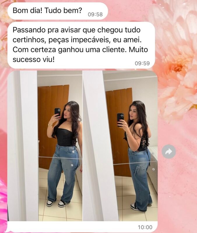 Avaliação de cliente – Calça Jeans Kylie – Lavagem Escura