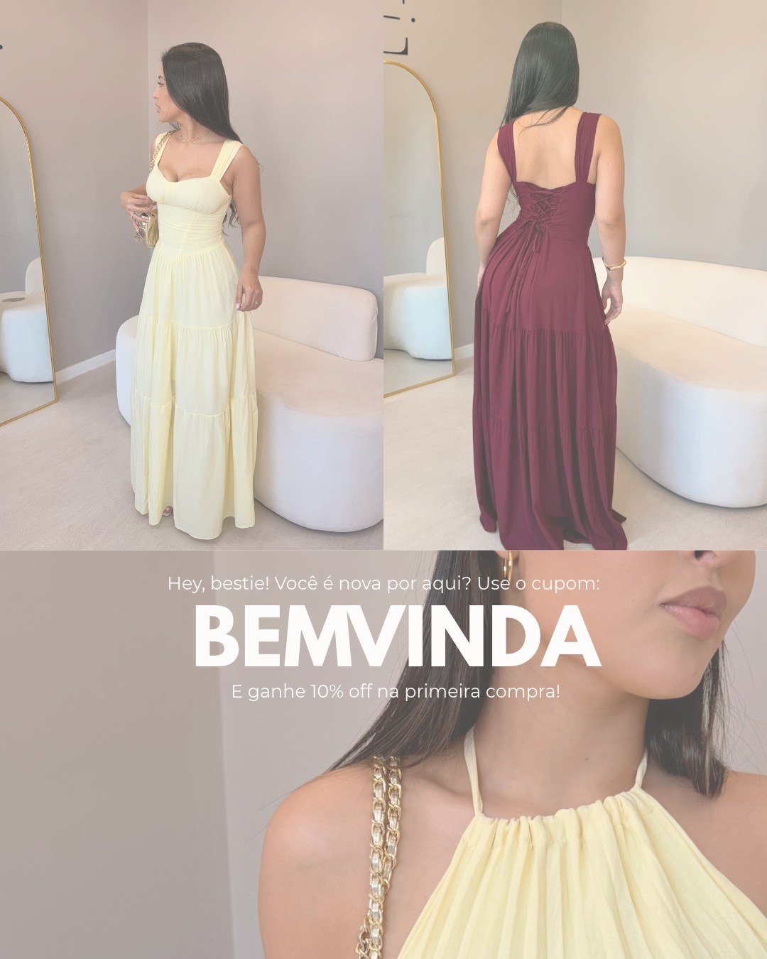 Cupom BEMVINDA: 10% off na primeira compra